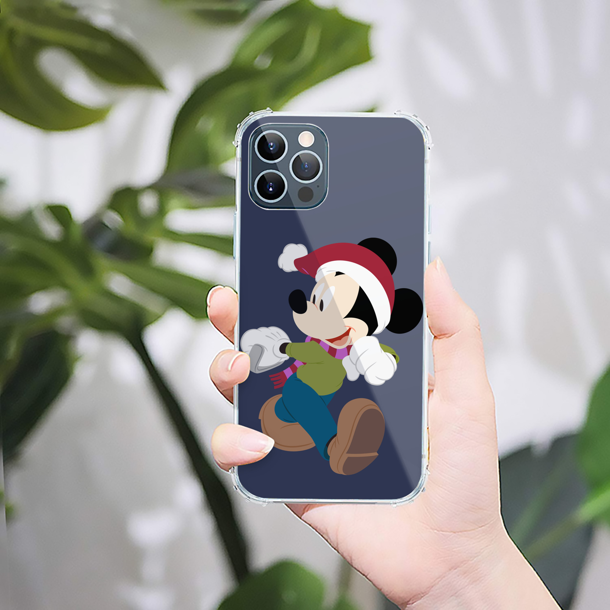 （画像用） ミッキーマウス Mickey Mouse 【iPhone 12シリーズ対応】透明スマホケース（クリアソフトケース）